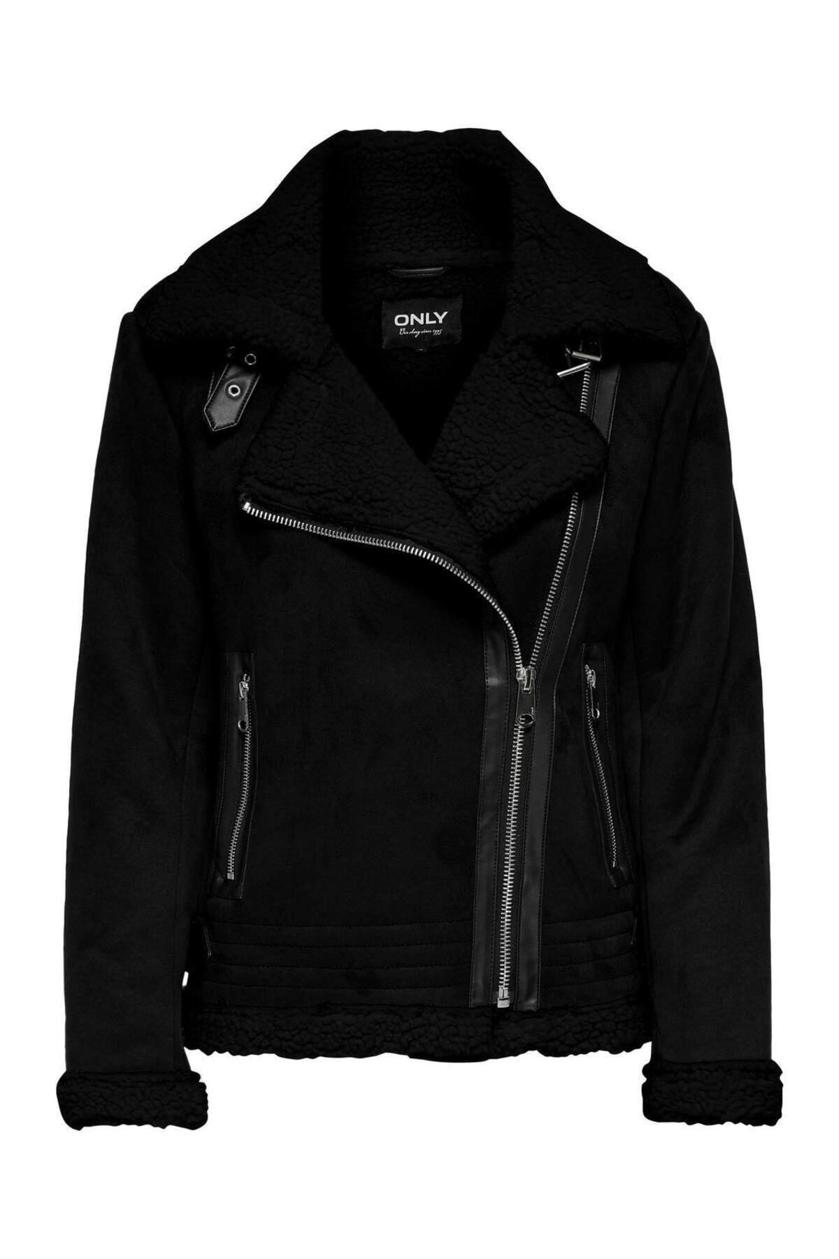Only Kadın Kürklü Süet Deri Mont - 15304775 - Only - 15304775