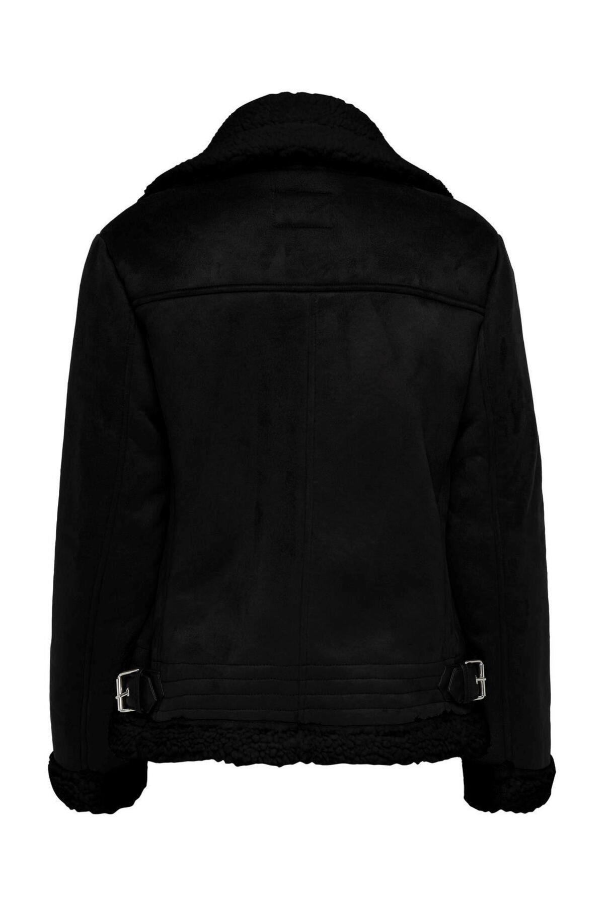 Only Kadın Kürklü Süet Deri Mont - 15304775 - Only - 15304775