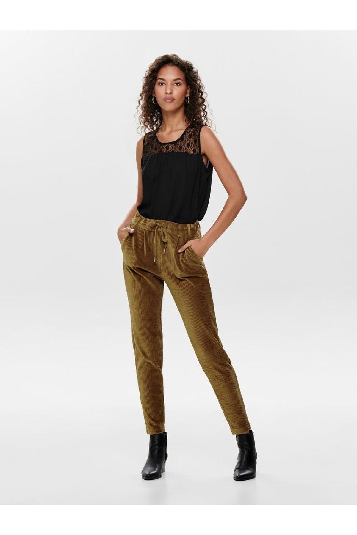 Only Kadın Lastikli Bel Regular Fit Pantolon - 15191641 - Only - 15191641