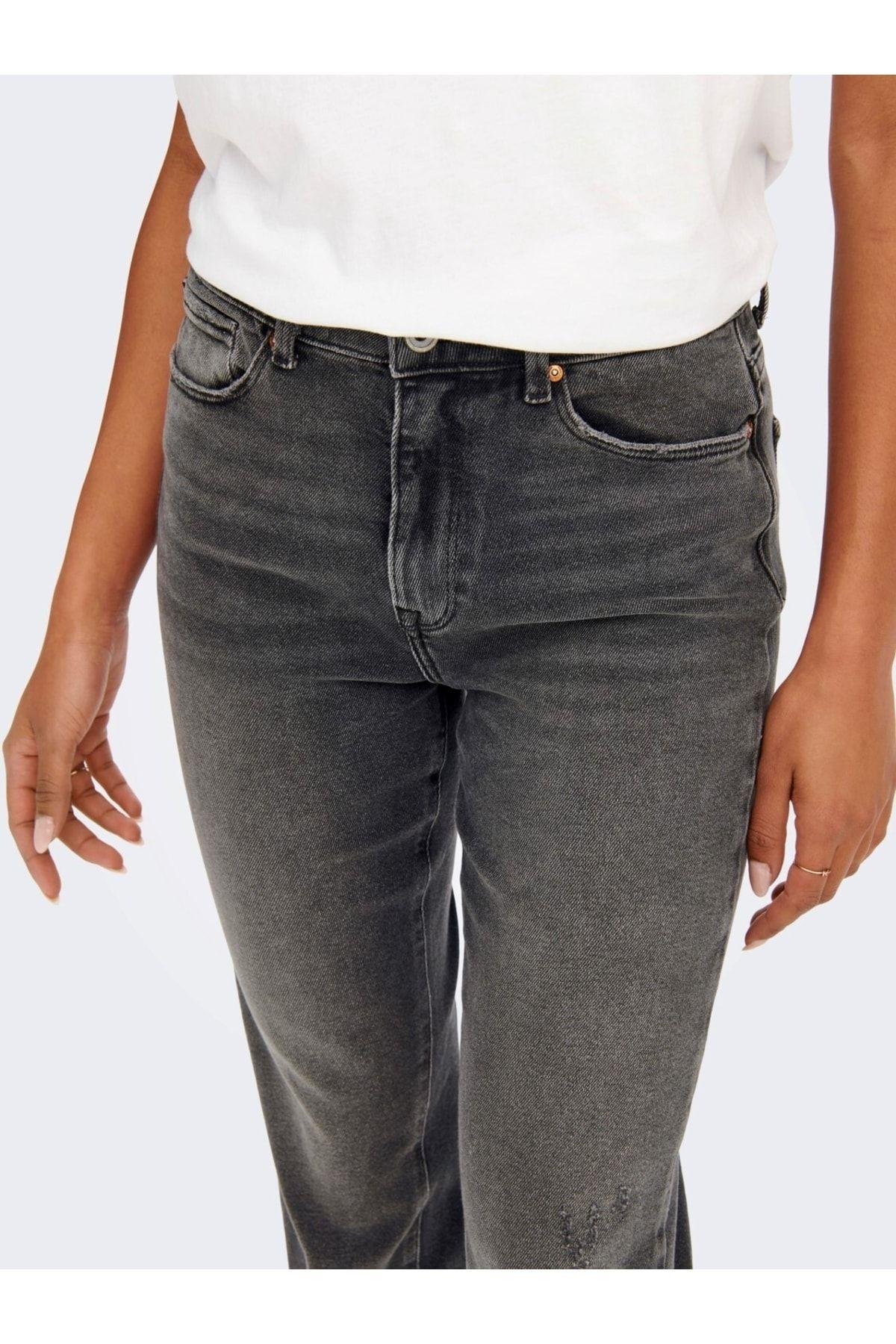 Only Kadın Likralı Gri Kot Pantolon - 15259634 - Only - 15259634