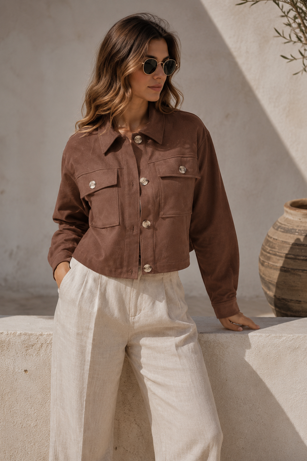 Only Kadın ONLBELICIA FAUX CEKET KAHVERENGİ - 15362889 - Only - 15362889