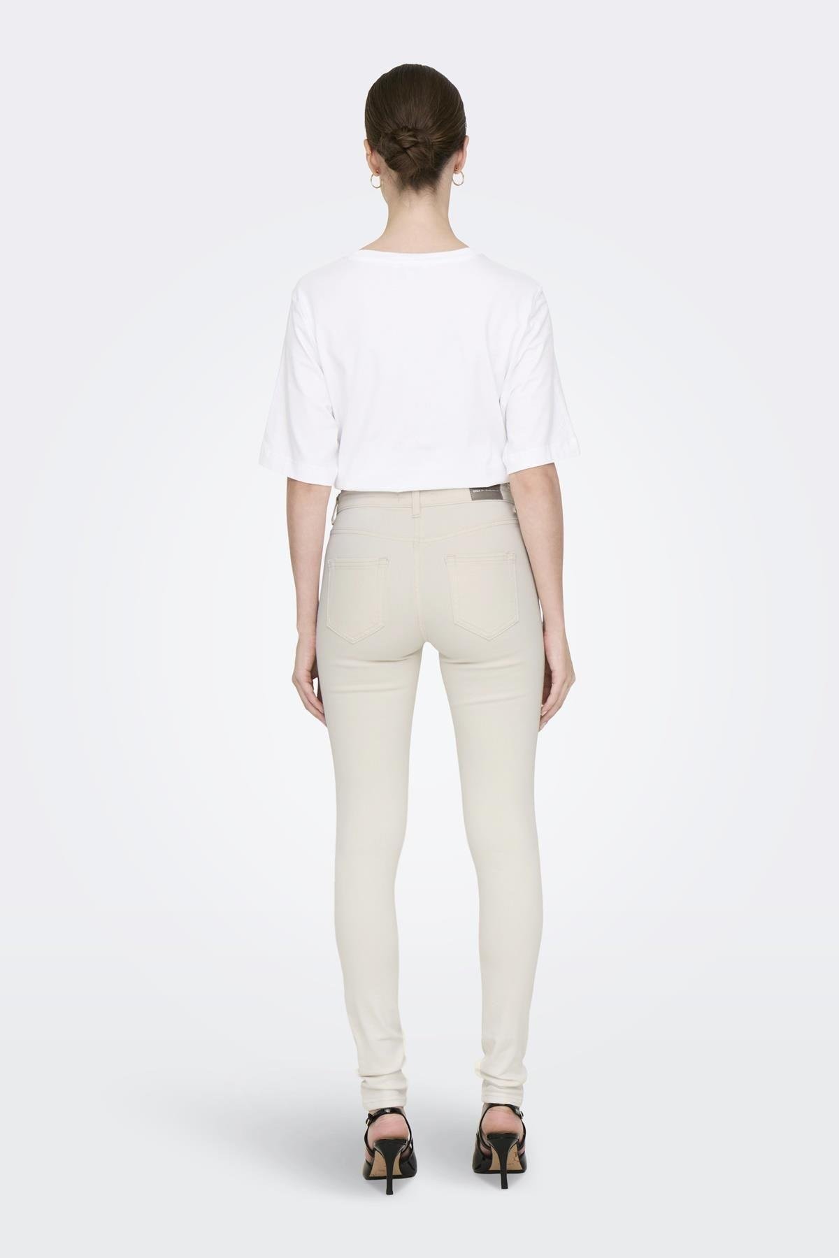 Only Kadın Onlblush Mid Skinny Denim Ekru Jean Pantolon - 15337789  - Only - 15337789