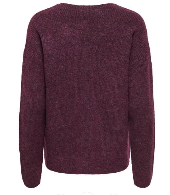 ONLY KADIN ONLCAMILLA V-NECK L/S BORDO KAZAK - 15204588 - Only - 15204588 - B