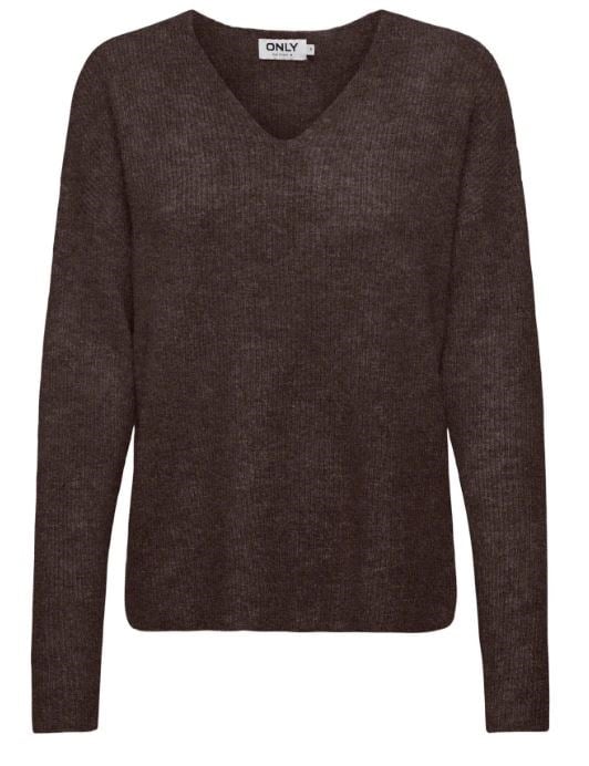 ONLY KADIN ONLCAMILLA V-NECK L/S KAHVERENGİ KAZAK - 15204588 - Only - 15204588