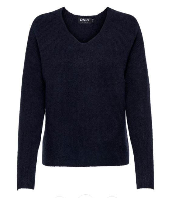 ONLY KADIN ONLCAMILLA V-NECK L/S LACİVERT KAZAK - 15204588 - Only - 15204588-L