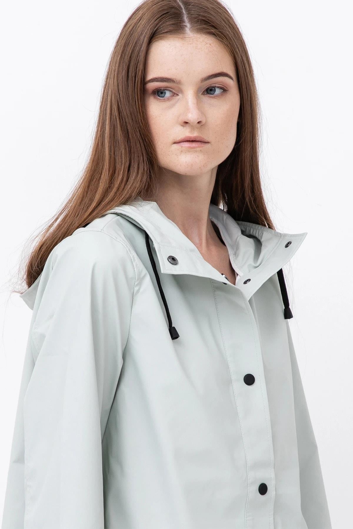 Only Kadın Onlellen Raincoat Kadın Açık Yeşil Yağmurluk- 15234052 - Only - 15234052