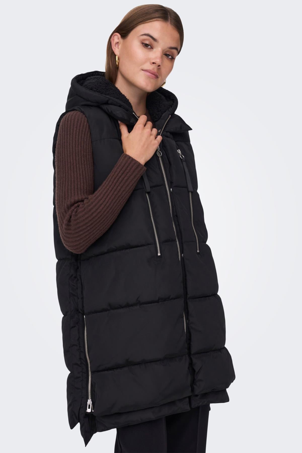 Only Kadın Onlnora Puffer Waistcoat Kadın Siyah Yelek - 15235033 - Only - 15235033-BLACK