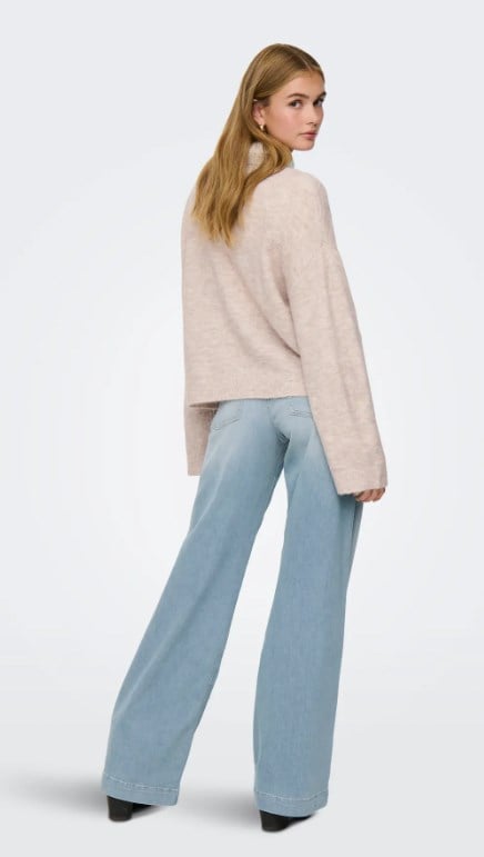ONLY KADIN ONLSIMONI L/S O-NECK BEJ KAZAK - 15368976 - Only - 15368976