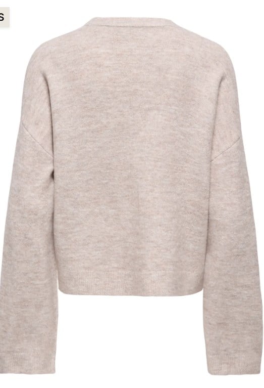 ONLY KADIN ONLSIMONI L/S O-NECK BEJ KAZAK - 15368976 - Only - 15368976