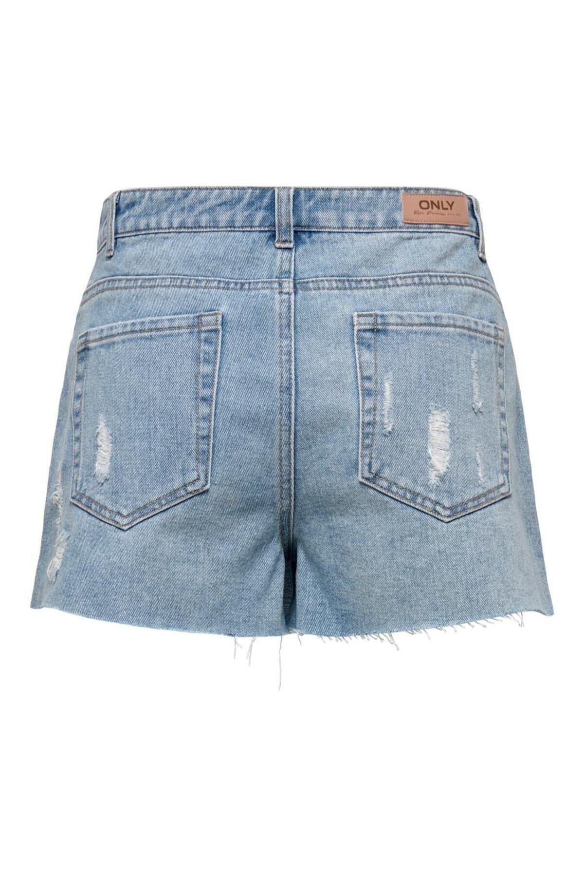Only Kadın Onltexas Life Reg Denim Kadın Kot Şort Etek Açık Mavi - 15227220 - Only - 15227220