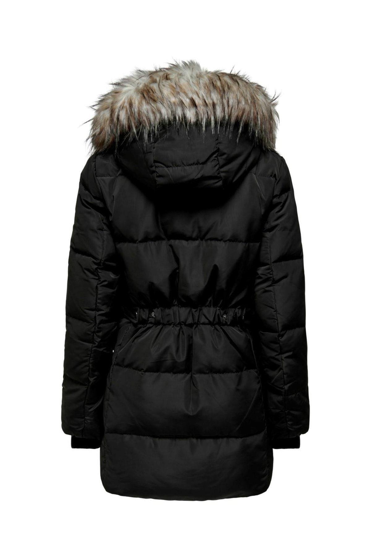 Only Kadın OnlyOnlrhoda Kürk Kapüşonlu Mont - 15270608 - Only - 15270608