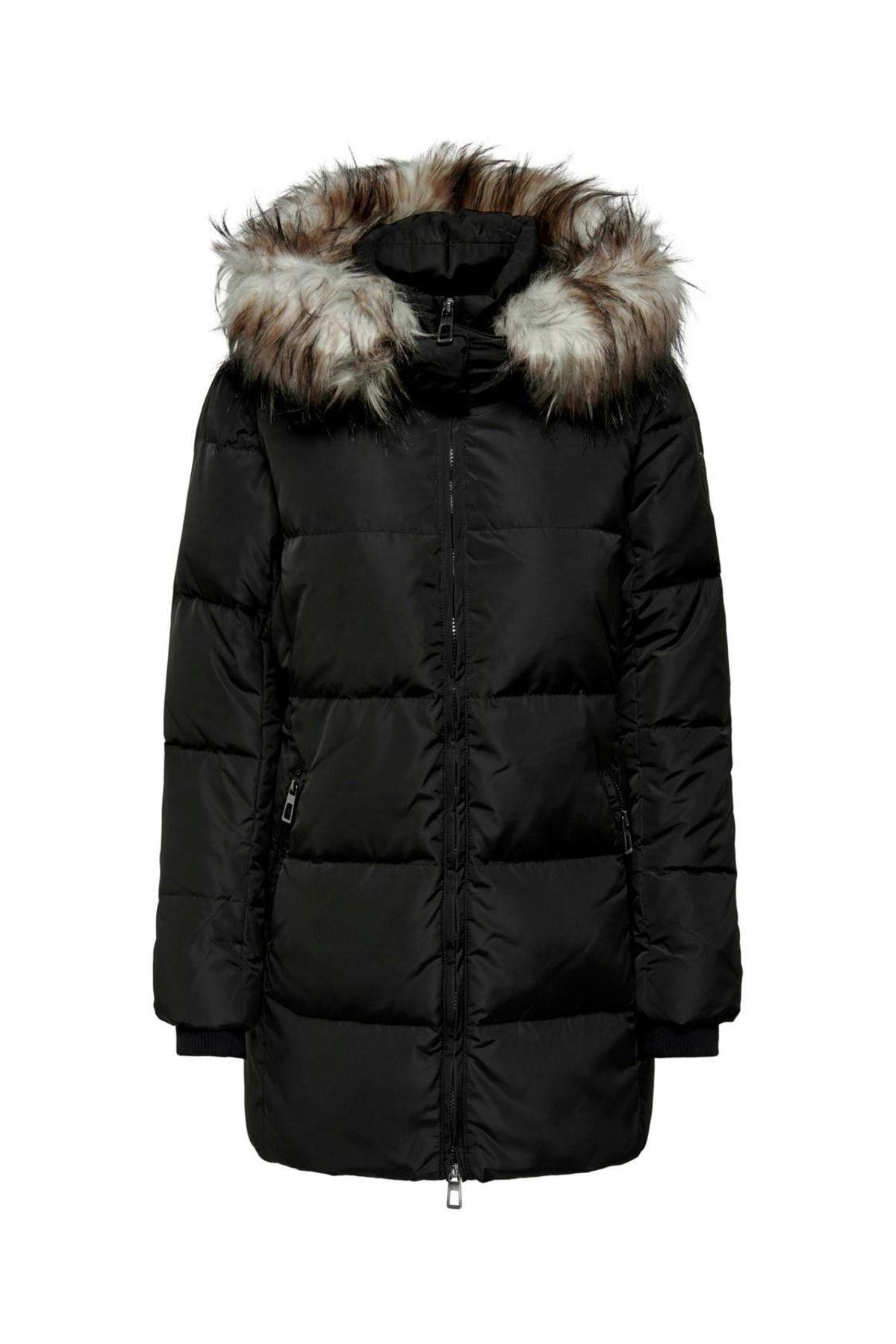 Only Kadın OnlyOnlrhoda Kürk Kapüşonlu Mont - 15270608 - Only - 15270608
