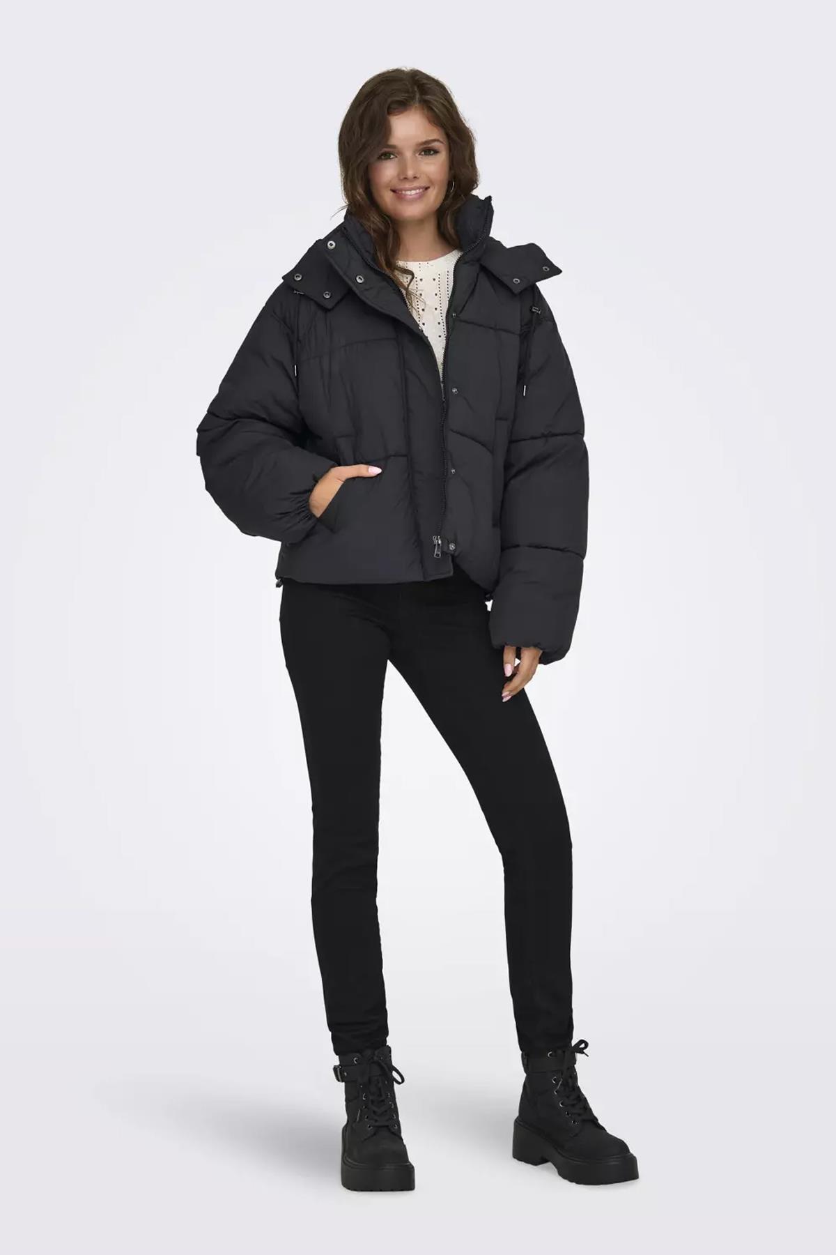 Only Kadın Puffer Jacket Kapüşonlu Şişme Mont-15322013 - Only - 15322013