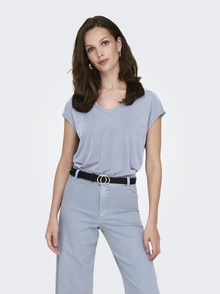 Only Kadın Regular Fit V Yaka Basic T-Shirt - 15326642 - Only - 15326642-V