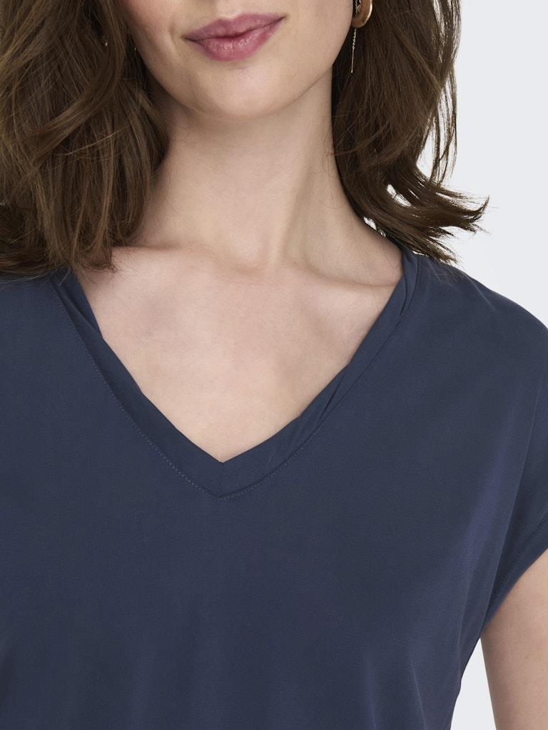Only Kadın Regular Fit V Yaka Basic T-Shirt - 15326642 - Only - 15326642-V
