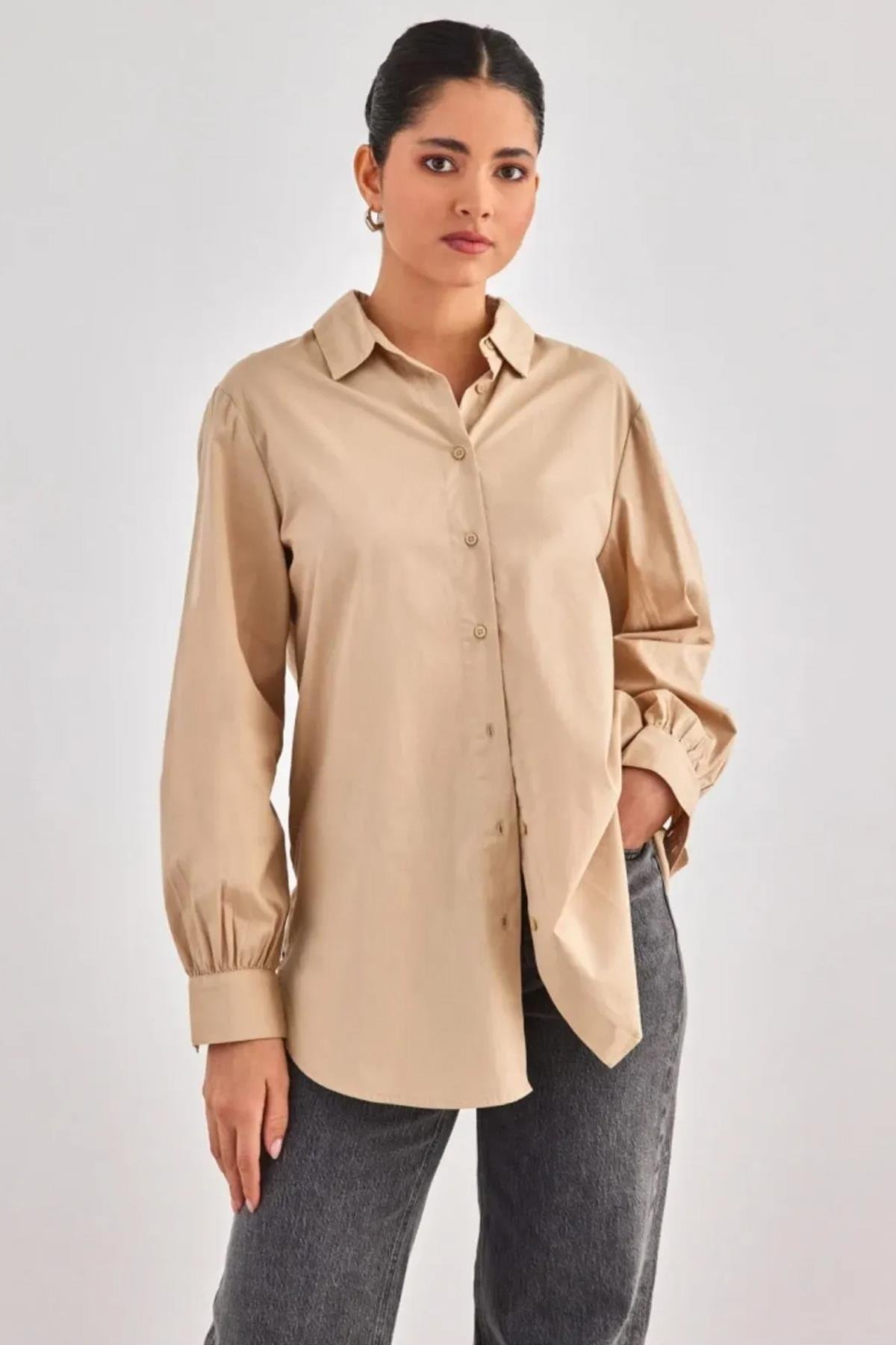 Only Kadın Relaxed Rahat Kalıp Casuall Günlük Kumaş  Gömlek - 15227677 - Only - TYC9D16279E7B824F2