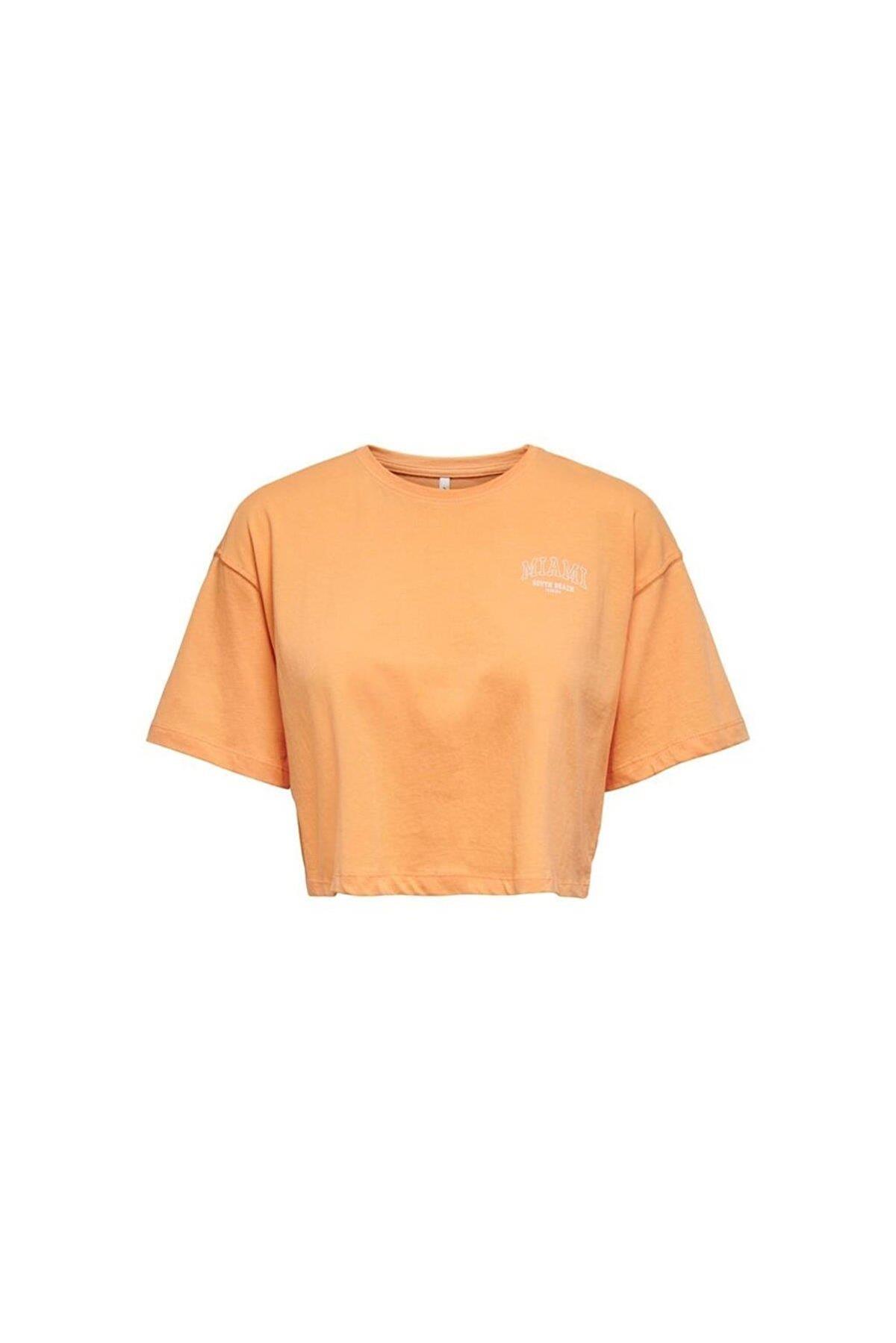 Only Kadın Renkli Crop T-Shirt - 15260935 - Only - 15260935