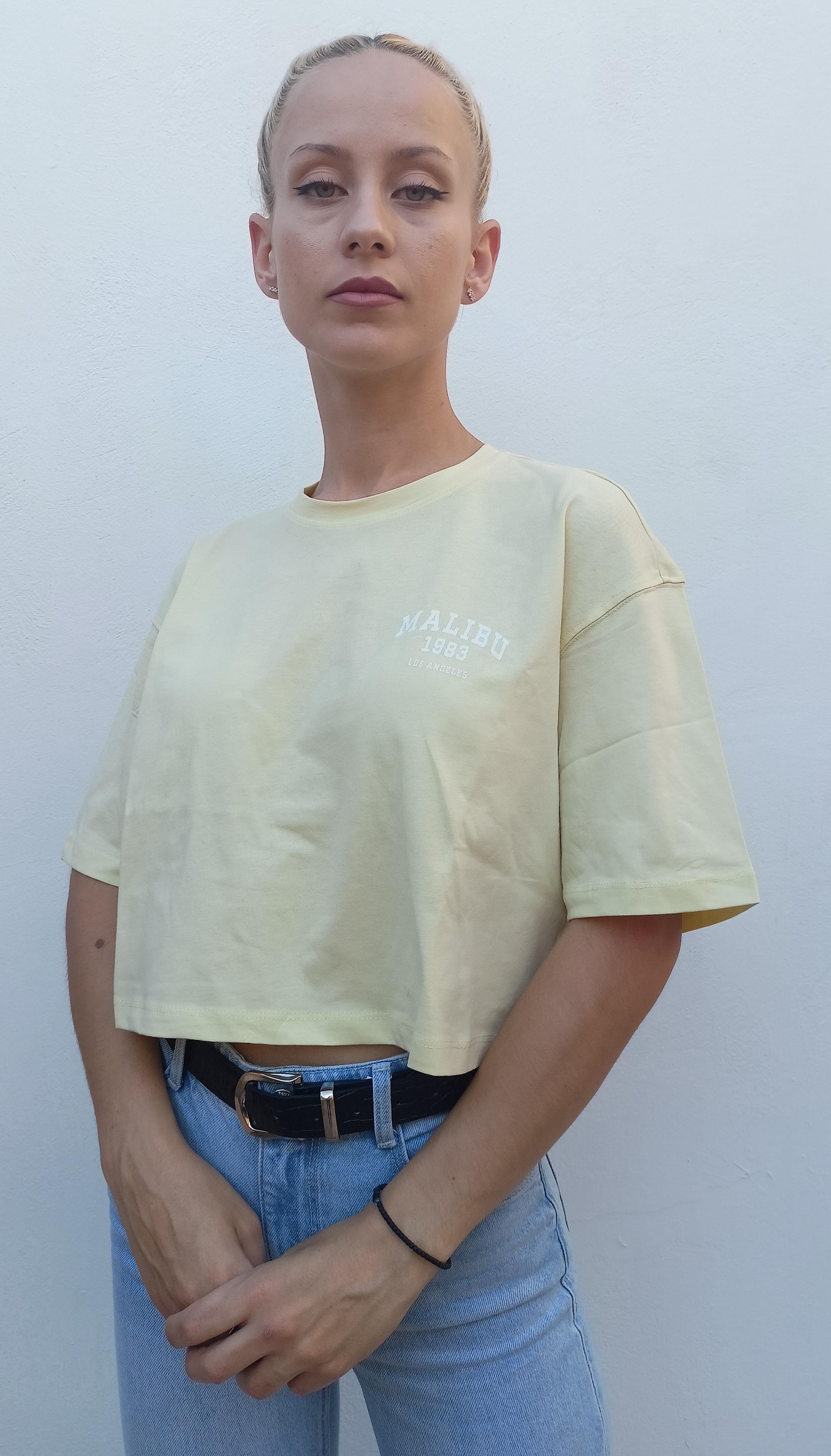 Only Kadın Renkli Crop T-Shirt - 15260935 - Only - 15260935