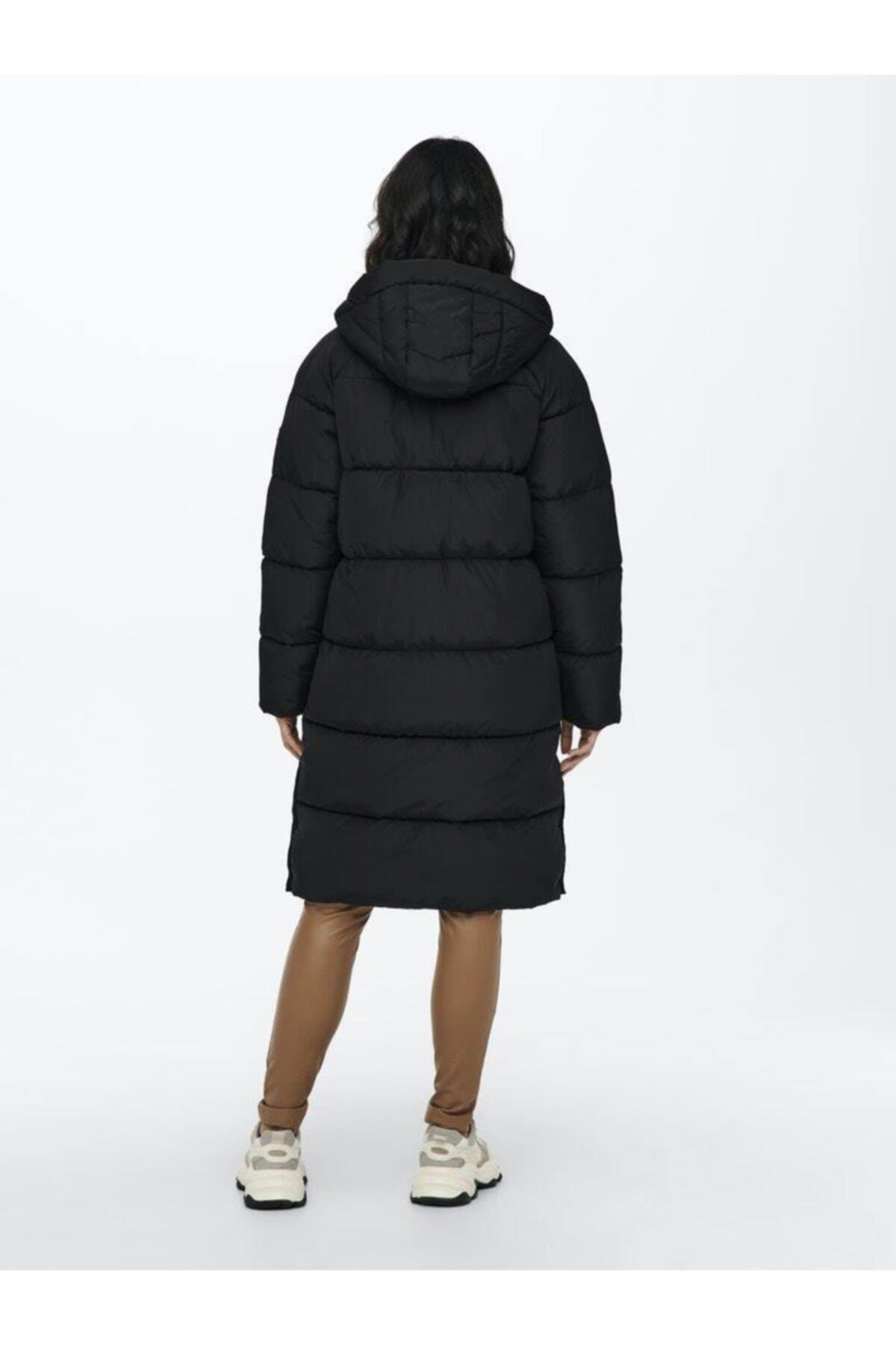Only Kadın Şişme Uzun Parka Mont 15233425 - Only - 15233425-Black