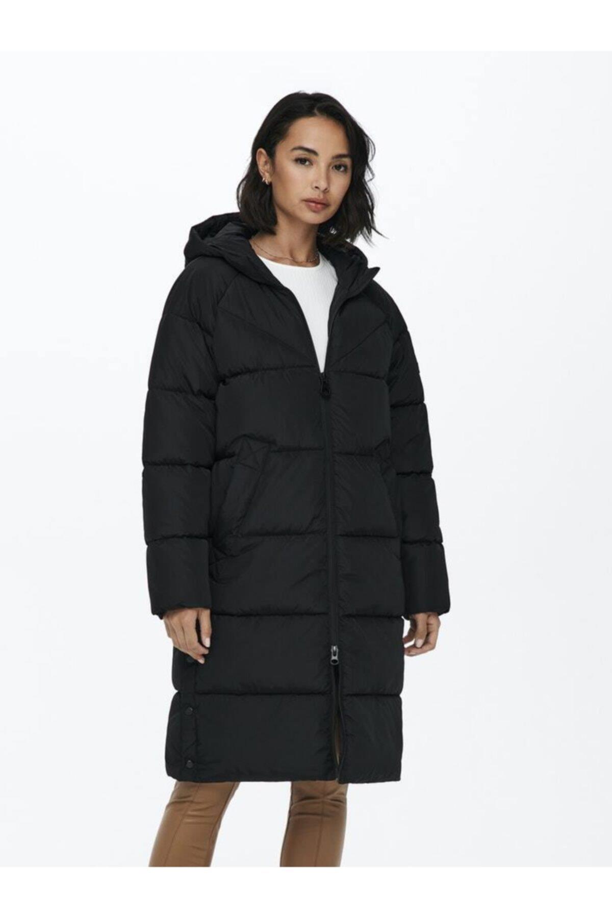 Only Kadın Şişme Uzun Parka Mont 15233425 - Only - 15233425-Black