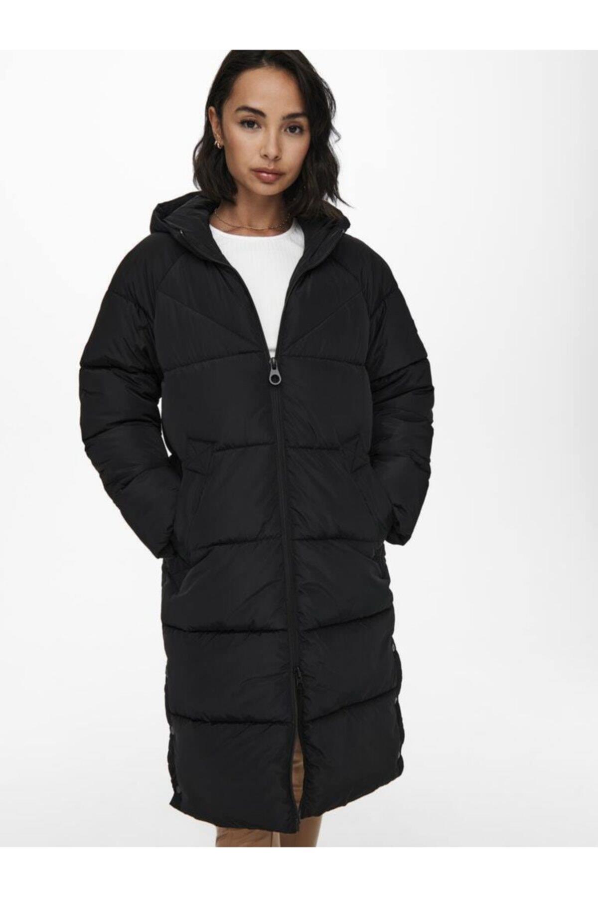 Only Kadın Şişme Uzun Parka Mont 15233425 - Only - 15233425-Black
