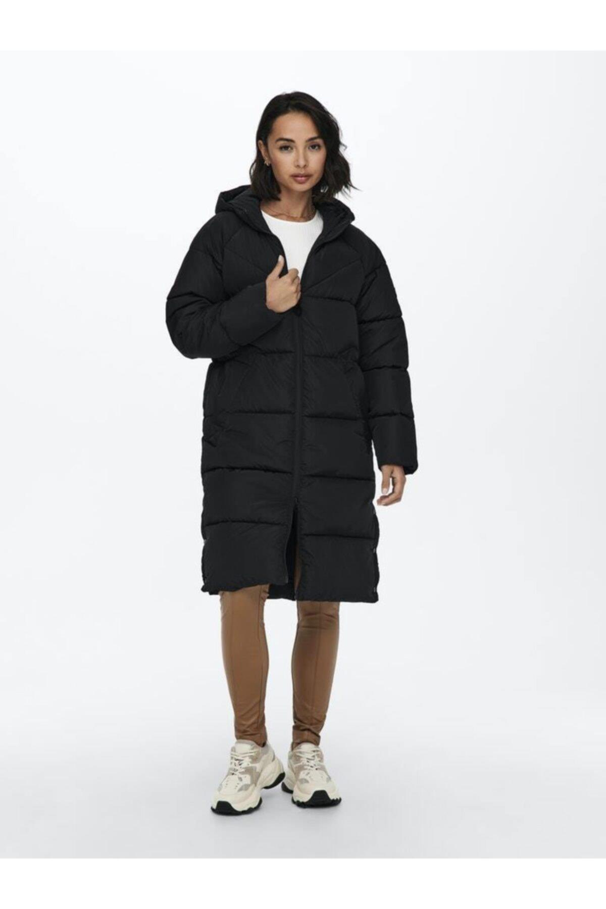 Only Kadın Şişme Uzun Parka Mont 15233425 - Only - 15233425-Black