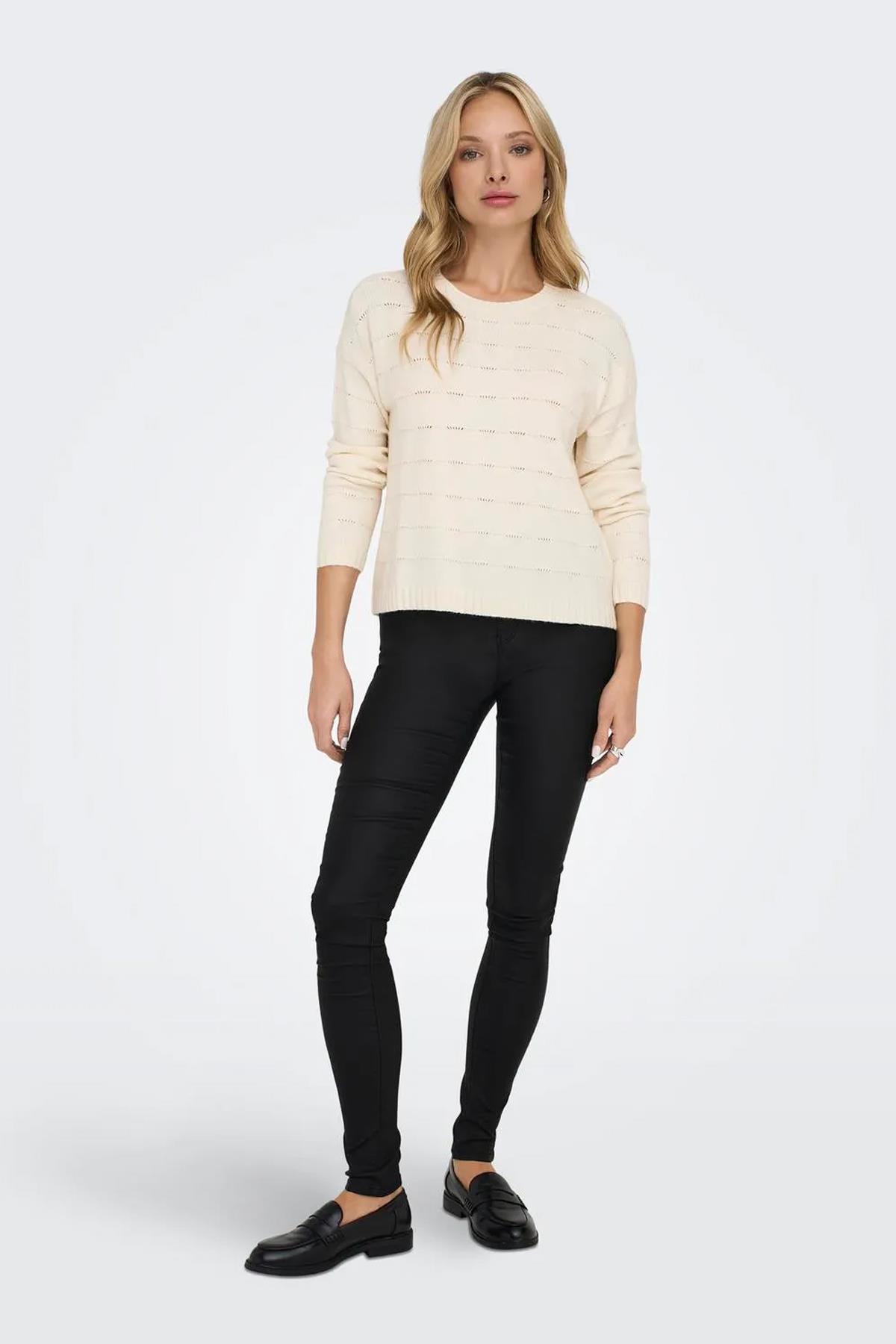 Only Kadın Siyah Normal Bel Pant Deri Pantolon - 15151791 - Only - 15151791