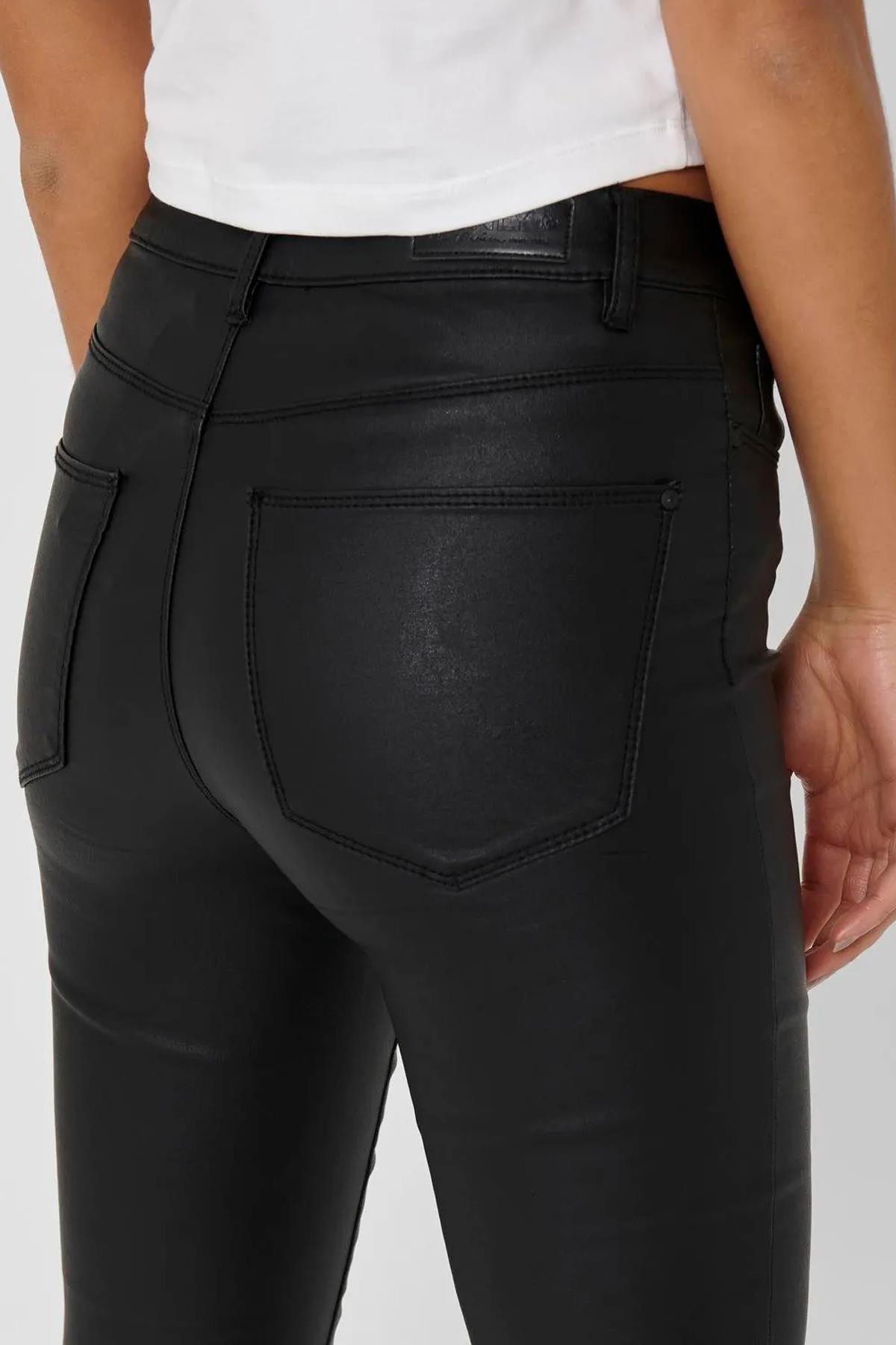 Only Kadın Siyah Normal Bel Pant Deri Pantolon - 15151791 - Only - 15151791