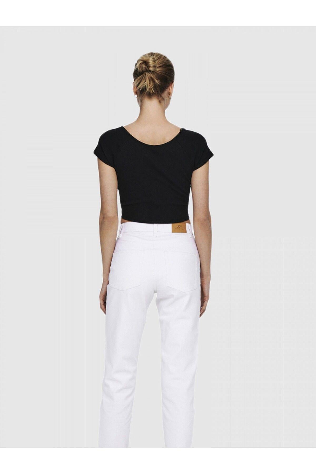 Only Kadın Siyah Short Top Çapraz Crop - 15230889 - Only - muk-15230889-1