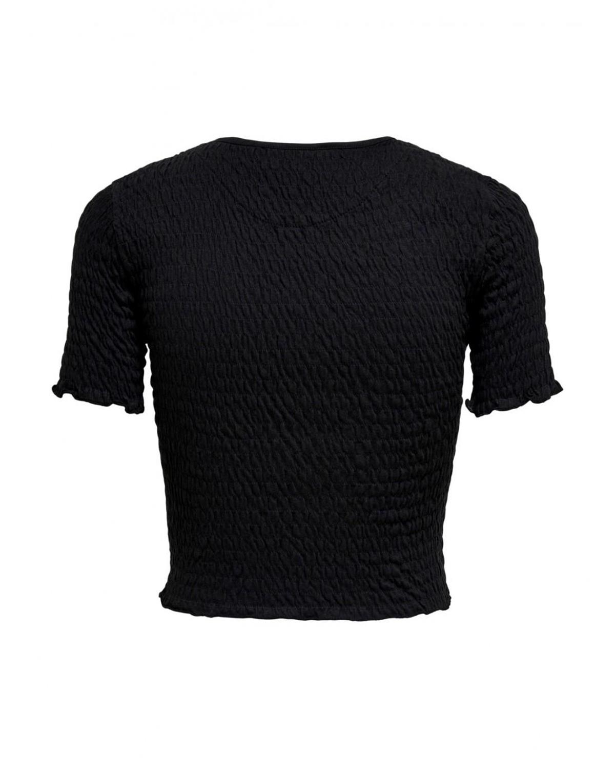 ONLY Kadın Siyah T-shirt Crop Top Smock Top Brooklyn - 15254883 - Only - 15254883