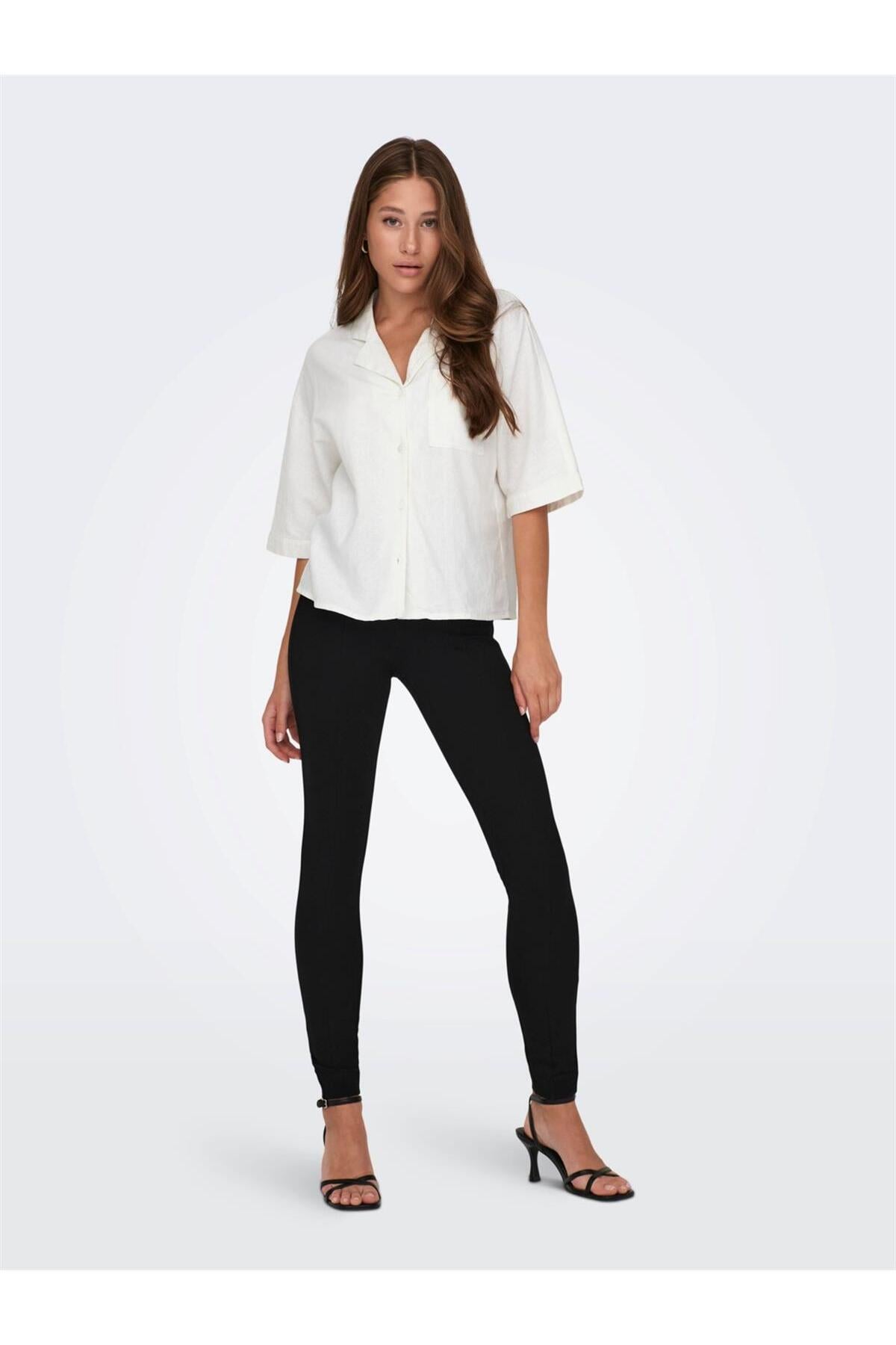 Only Kadın Sportif Skinny Yüksek Bel Beli Lastikli Günlük Pantolon - 15303340 - Only - 23KBONLYPNT0005