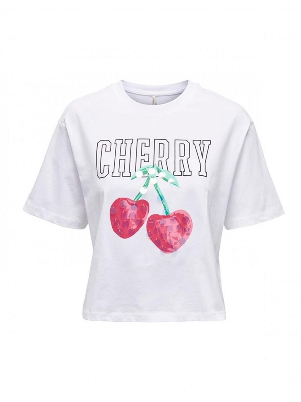 Only Kadın T-shirt  ONLKITA  FRUIT TOP 15263120 - Only - 15263120