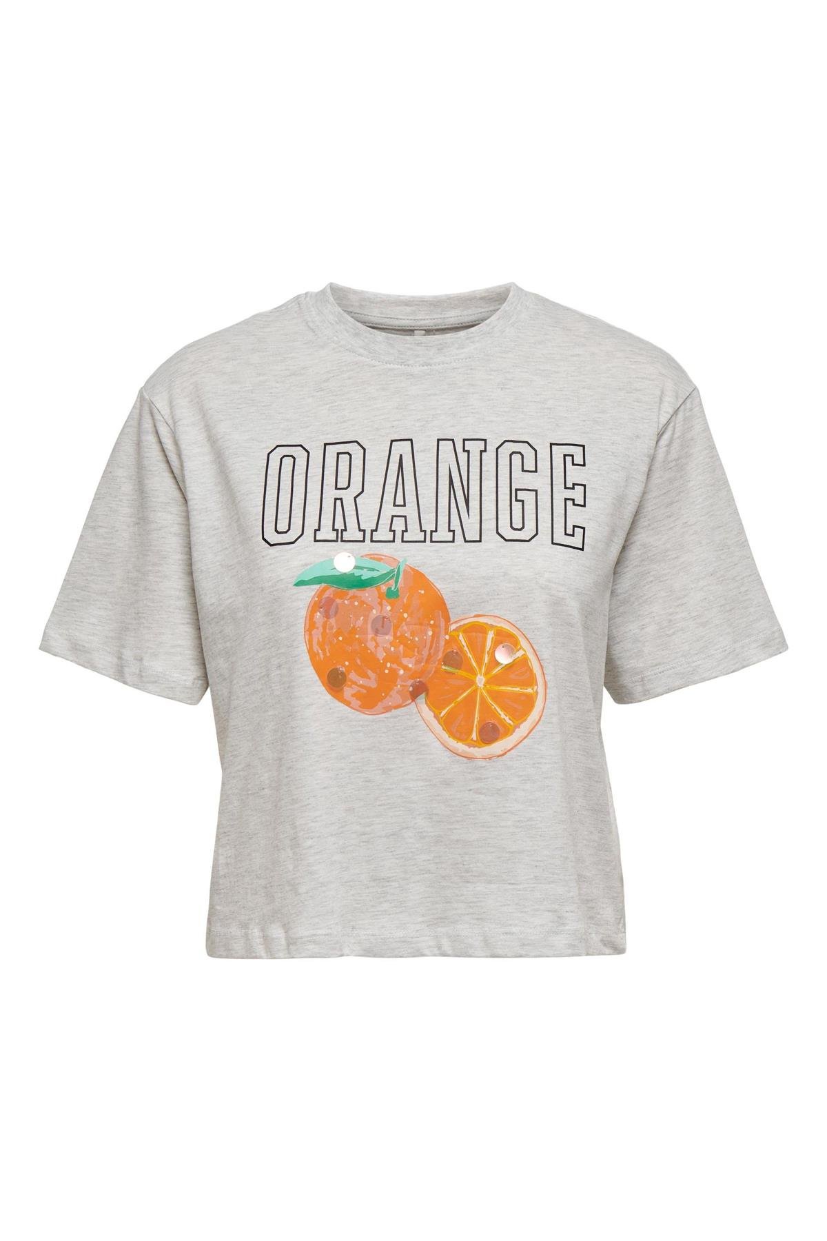 Only Kadın T-shirt  ONLKITA  FRUIT TOP 15263120 - Only - 15263120