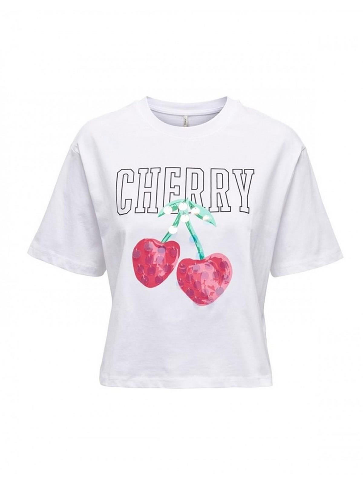 Only Kadın T-shirt  ONLKITA  FRUIT TOP 15263120 - Only - 15263120