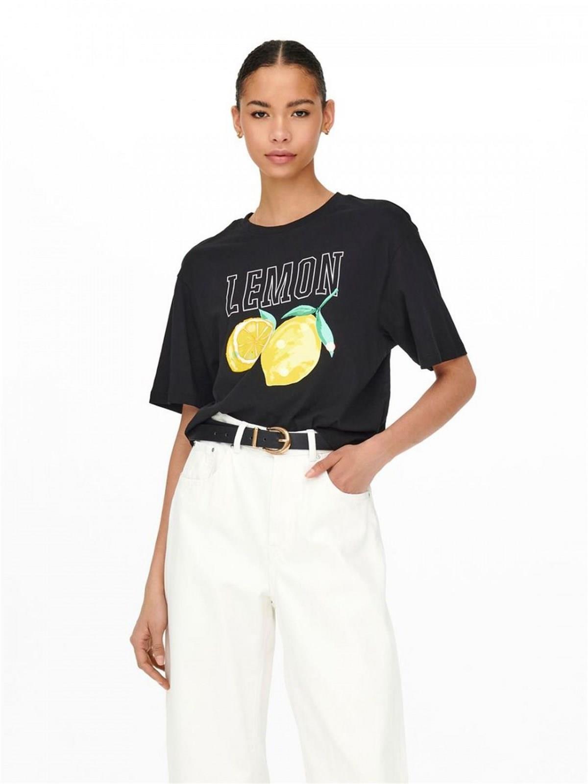 Only Kadın T-shirt  ONLKITA  FRUIT TOP 15263120 - Only - 15263120
