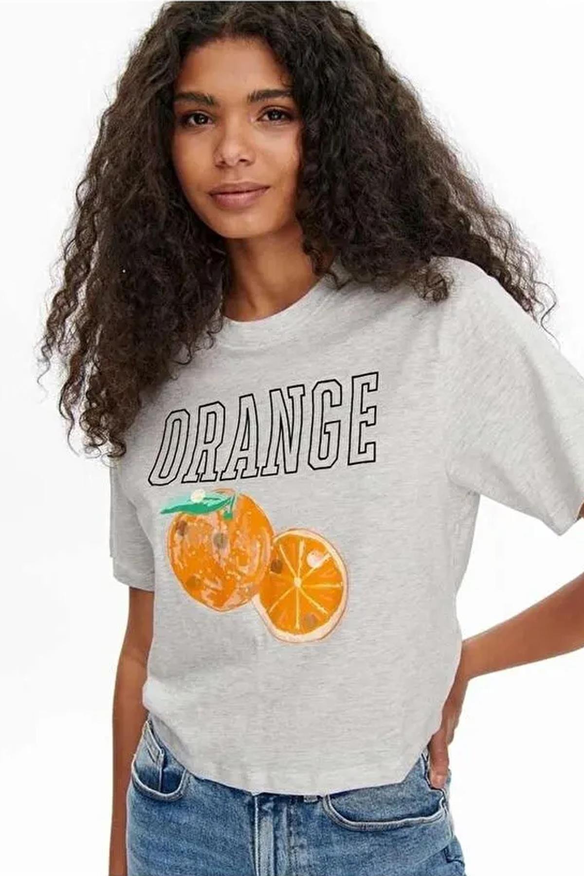 Only Kadın T-shirt  ONLKITA  FRUIT TOP 15263120 - Only - 15263120
