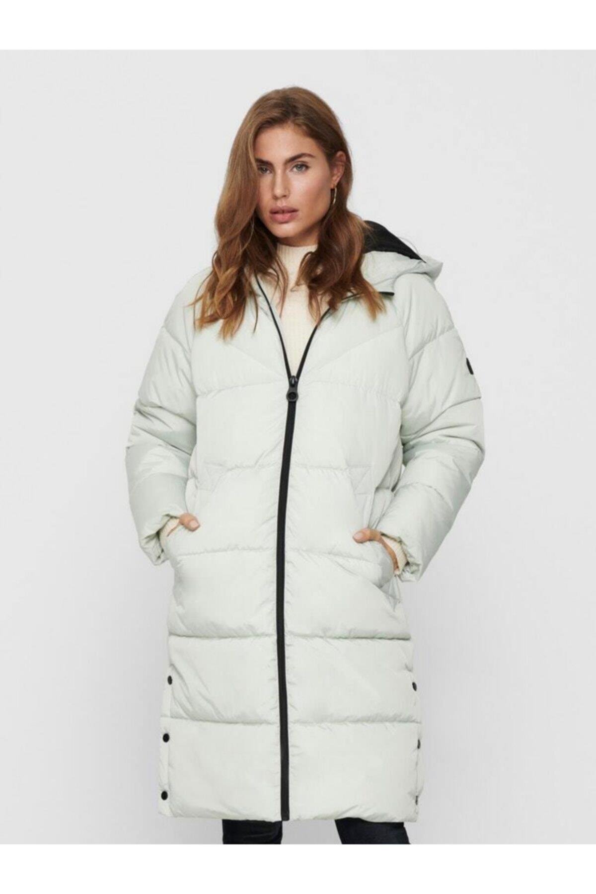 Only Kadın Uzun Mont Parka Su Yeşili - 15233425 - Only - 15233425-Mercury