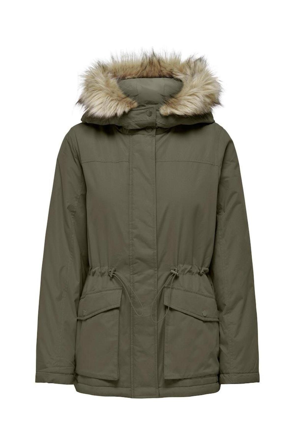Only Kapüşonlu Kürklü Lucia Kadın Parka Mont - 15293847 - Only - 15293847-Kalamata