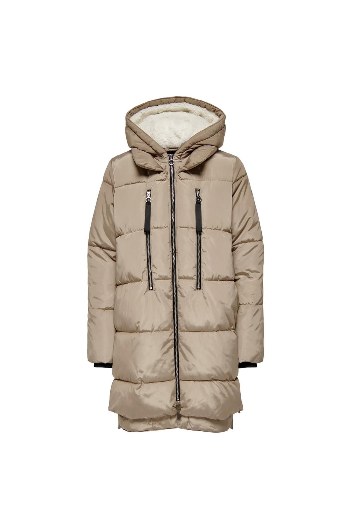 Only Nora Kadın Bej Şişme Uzun Mont (15230125-ccy) - Only - 15230125-CCY