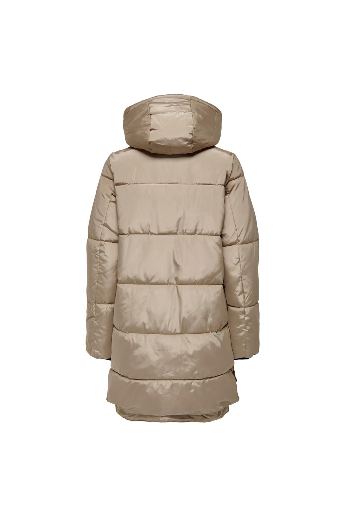 Only Nora Kadın Bej Şişme Uzun Mont (15230125-ccy) - Only - 15230125-CCY