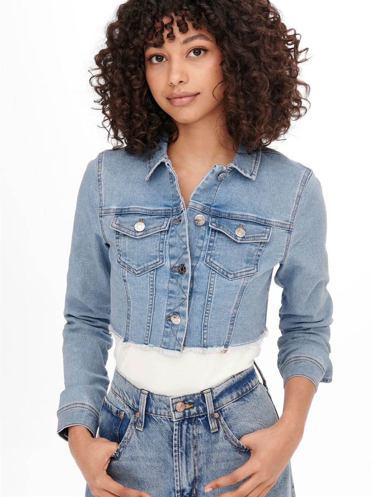 Only Onlwonder Cropped Kadın Kot Ceket - 15256098 - Only - 15256098