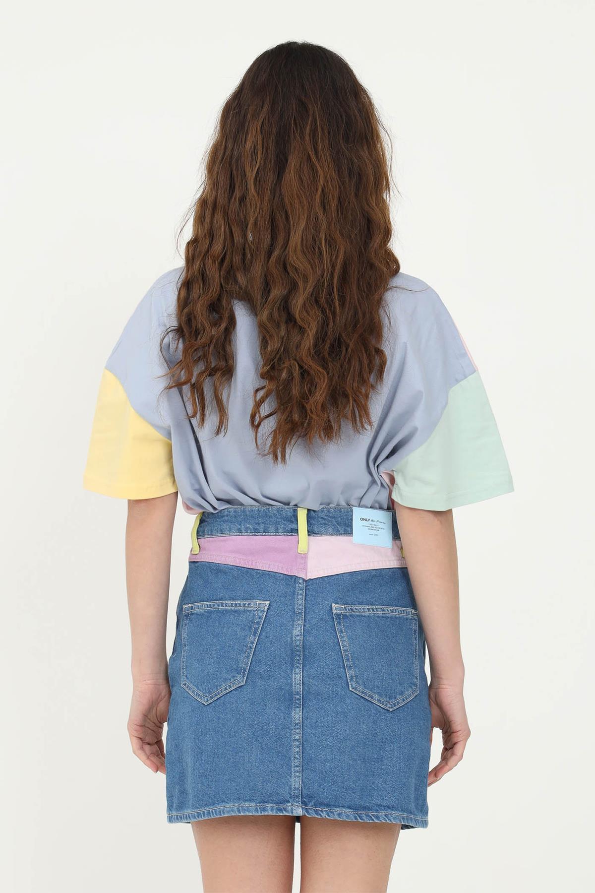 Only Renkli Detaylı Denim Kot Kadın Etek ONLROSE - 15259846 - Only - 15259846