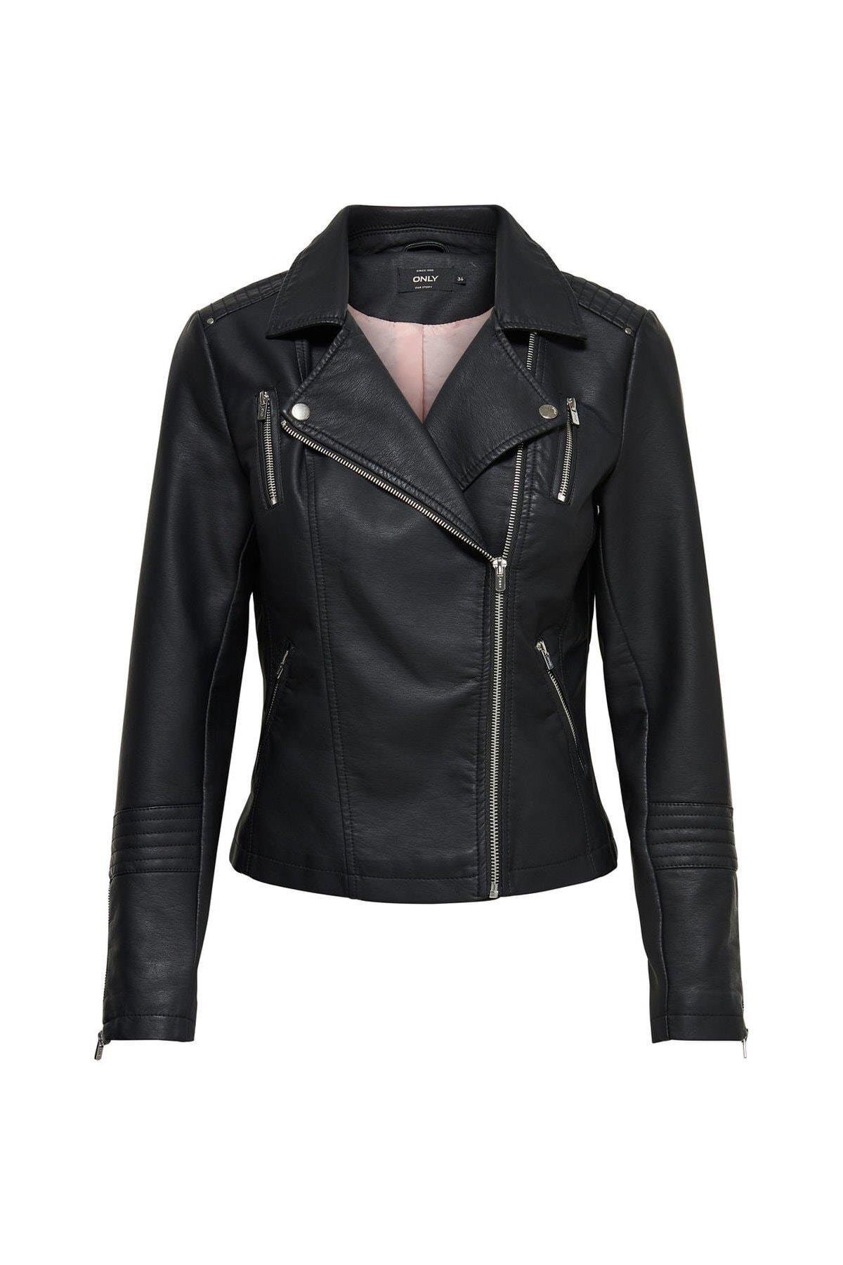 Only Siyah Deri Ceket Onlgemma 15153079 - Only - 15153079