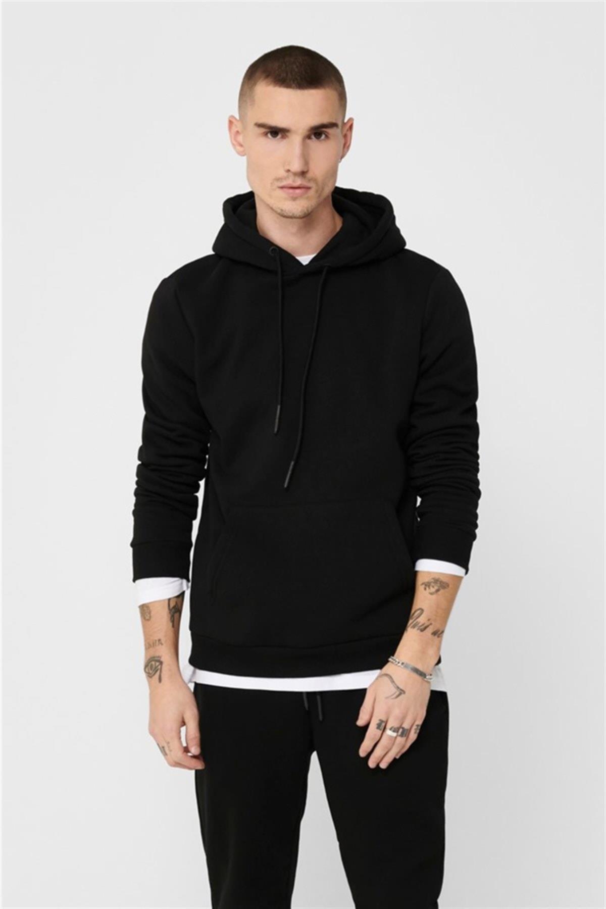Only & Sons Ceres Erkek Sweatshirt - 22018685-Black - Only & Sons - 22018685-Black
