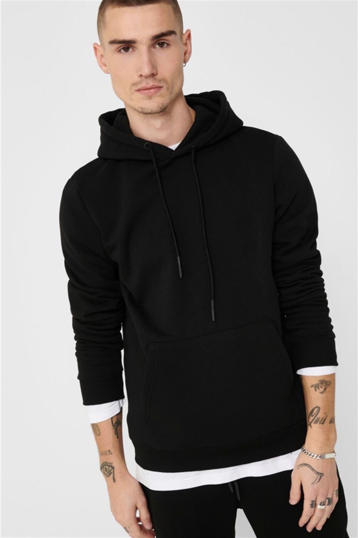 Only & Sons Ceres Erkek Sweatshirt - 22018685-Black - Only & Sons - 22018685-Black