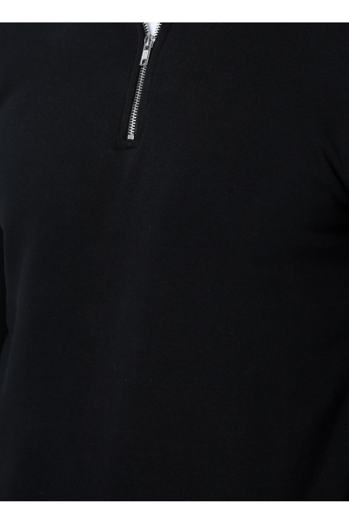 Only & Sons Ceres Half Zip Erkek Siyah Yarım Fermuar Sweatshirt 22019055-02 - Only & Sons - 22019055