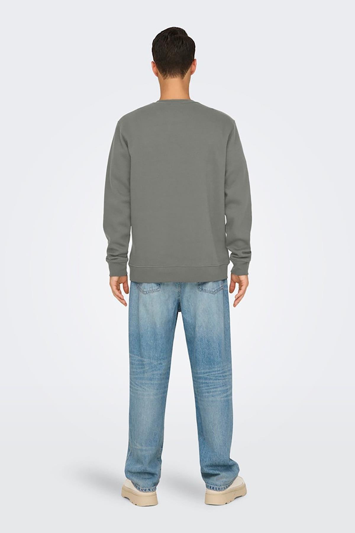 Only & Sons Dawson Erkek Yeşil Sweatshirt - 22033193 - Only & Sons - 22033193
