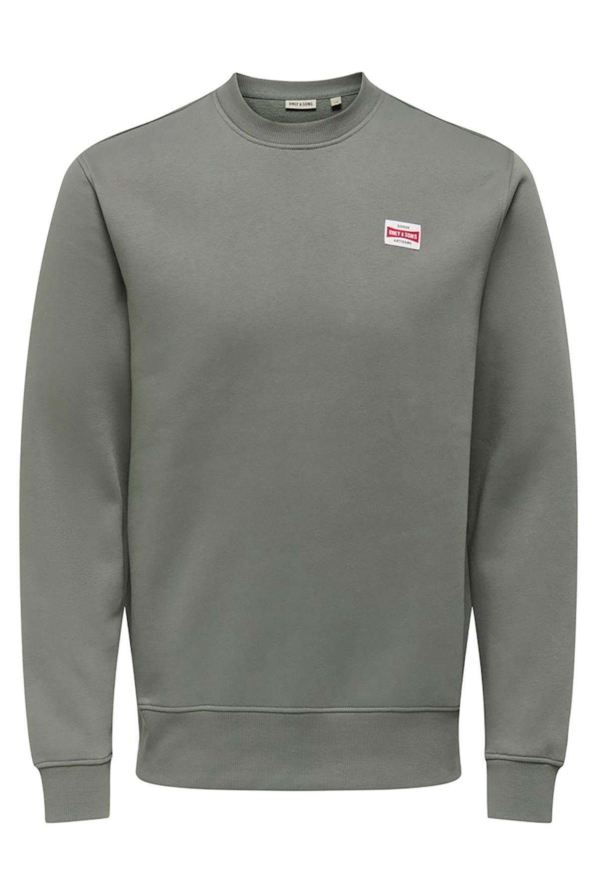 Only & Sons Dawson Erkek Yeşil Sweatshirt - 22033193 - Only & Sons - 22033193