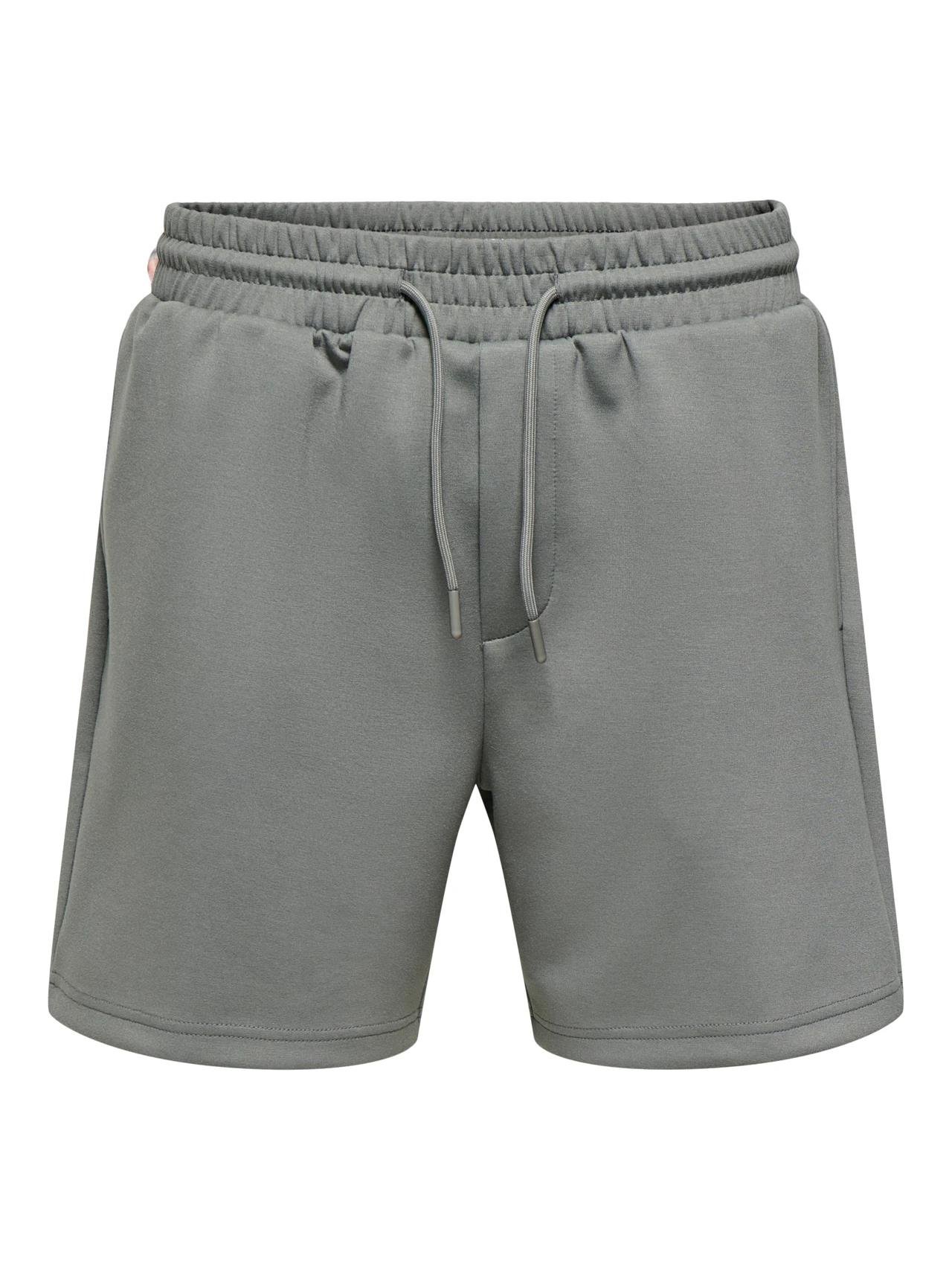 Only & Sons Erkek Belden Büzgülü Gri Şort - 22037611 - Only & Sons - 22037611