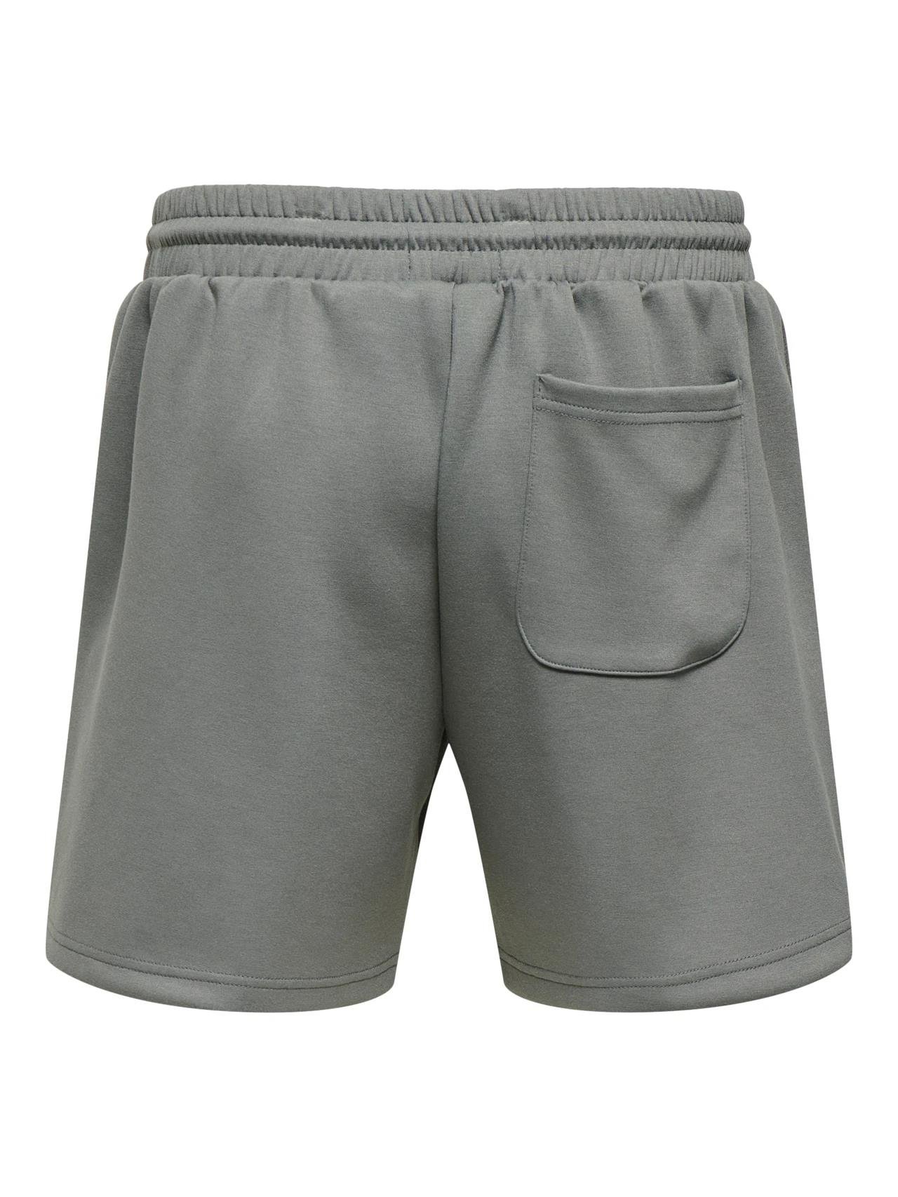 Only & Sons Erkek Belden Büzgülü Gri Şort - 22037611 - Only & Sons - 22037611